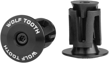 Wolf Tooth Alloy Bar End Plugs - Black EA Bar End Plugs
