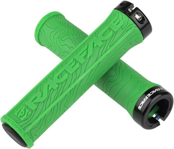 RaceFace Half Nelson Grips - Green, Lock-On Green EA Grips