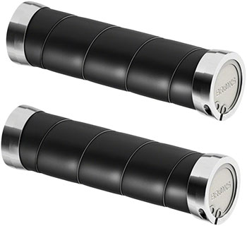 Brooks Slender Leather Grips - Black, 130/130mm Black PAA Grips