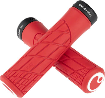 Ergon GA2 Fat Grips - Risky Red, Lock-On Risky Red PAA Grips