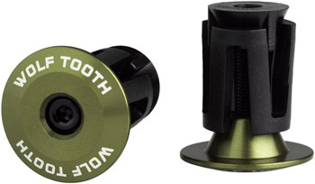 Wolf Tooth Alloy Bar End Plugs - Olive EA Bar End Plugs
