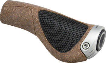 Ergon GP1 BioKork Grips - Lock-On, Small, Black/Tan Black/Cork PAA Grips