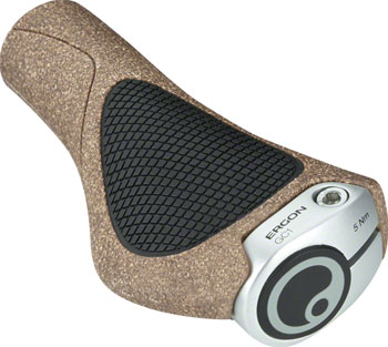 Ergon GC1 BioKork Grips - Lock-On, Black/Tan Black/Cork PAA Grips