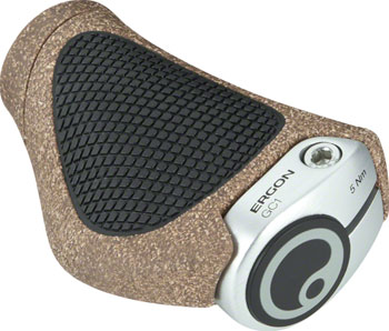 Ergon GC1 BioKork Grips - Lock-On, Rohloff/Nexus, Black/Tan Black/Cork PAA Grips