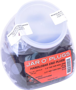 Wheels Manufacturing Jar O' Plugs: 150 Total (120 for Thinwall and 30 for Thickwall Handlebars) Black EA Bar End Plugs