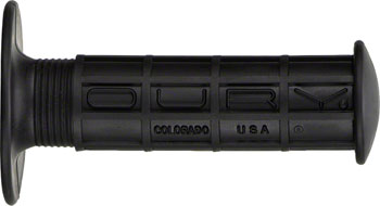 Oury BMX Waffle Grips - Black, Flange Black EA Grips