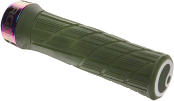 Ergon GE1 Evo Factory Slim Grips - Frozen Moss/Oil Slick, Lock-On Moss/Oil Slick PAA Grips