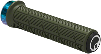 Ergon GD1 Evo Factory Slim Grips - Frozen Moss/Oil Slick, Lock-On Moss/Oil Slick PAA Grips