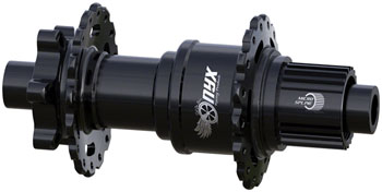 ONYX Racing Products Onyx Vesper Rear Hub - 12 x 157mm, 6-Bolt, Black, 32H, Micro Spline Black EA Rear Hub
