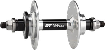 DT Swiss 370 Track Rear Hub - 10 x 1 Threaded x 120mm, Rim Brake, Threaded, Polished, 24H Polished EA Rear Hub