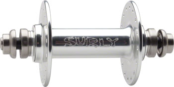 Surly Ultra New Non-Disc Front Hub - 9 x 1 x 100mm, Rim Brake, Silver, 32h Silver EA Front Hub