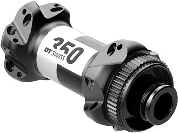 DT Swiss 350 Front Hub - 12 x 100mm, Center-Lock, Black, 24h, Straight Pull Black EA Front Hub