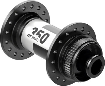 DT Swiss 350 Front Hub - 12 x 100mm, Center-Lock, Black, 24H Black EA Front Hub