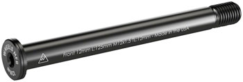 Wheels Manufacturing Front Thru Axle - M12 x 1.5 x 15, 125mm Black EA Thru Axle