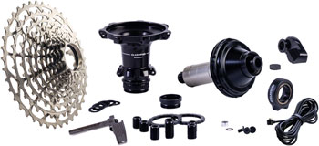 Classified Powershift Rear Hub Kit - 12 x 148mm, Center-Lock, 28H, Flat Bar Black Anondized EA Rear Hub