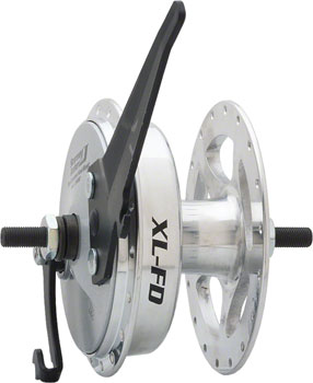 Sturmey-Archer XL-FD Front Hub - 9 x 1 x 100mm, Drum Brake, Silver, 36h Silver EA Front Hub