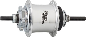 Sturmey-Archer Sturmey Archer RS-RK3 Speed Hub: 32H, 135OLD, 6-Bolt Disc, Silver EA Internally Geared Hub