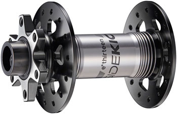 e*thirteen Sidekick Front Hub - 15 x 110mm, 6-Bolt Disc, Black/Sterling Silver, 28H Black/Sterling Silver EA Front Hub