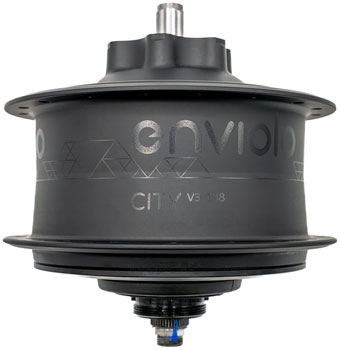 Enviolo CT3 City CVP Internally Geared Hub - 32h, 40t spline Hub Interface, 6-Bolt Rotor Mount, 148mm Modular Axle Black EA Internally Geared Hub