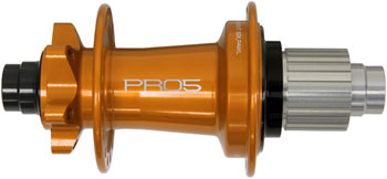 Hope Pro 5 Rear Hub - 12 x 148mm, 6-Bolt, Micro Spline, Orange, 32H Orange EA Rear Hub