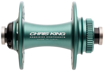 Chris King R45D Front Hub - 12 x 100mm, Center-Lock, Matte Jade, 24H Matte Jade EA Front Hub