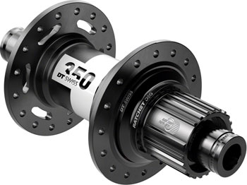 DT Swiss 350 DEG Rear Hub - 12 x 148mm, Center-Lock, Micro Spline, Black, 32H, 72pt Black EA Rear Hub
