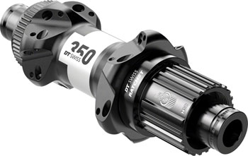 DT Swiss 350 Rear Hub - 12 x 142mm, Center-Lock, Micro Spline, Black, 24H, Straight Pull, 36pt Black EA Rear Hub