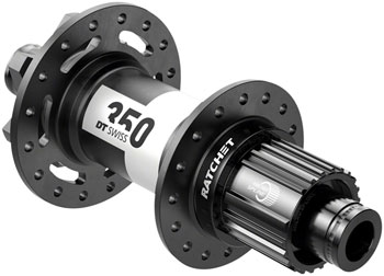 DT Swiss 350 Rear Hub - 12 x 148mm, 6-Bolt, Micro Spline, Black, 28H, 36pt Black EA Rear Hub