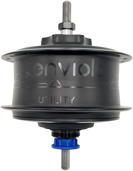 Enviolo Utility CVP Internally Geared Hub - 36h, 40t spline Hub Interface, 6-Bolt Rotor Mount, 135mm Solid Axle Black EA Internally Geared Hub