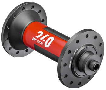 DT Swiss 240 Front Hub - QR x 100mm, Black/Red, 20H Black/Red EA Front Hub