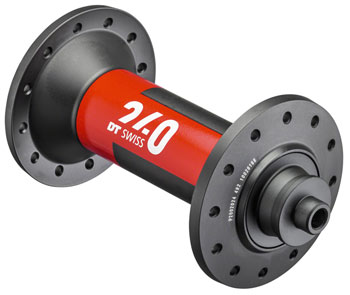 DT Swiss 240 Front Hub - QR x 100mm, Black/Red, 24H Black/Red EA Front Hub