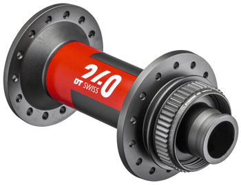 DT Swiss 240 Front Hub - 15 x 110mm, Center-Lock, Black/Red, 28H Black/Red EA Front Hub