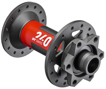 DT Swiss 240 Front Hub - 15 x 110mm, 6-Bolt, Black/Red, 32H Black/Red EA Front Hub