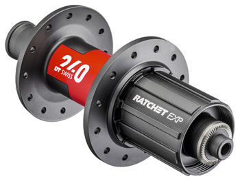 DT Swiss 240 EXP Rear Hub - QR x 130mm, Rim Brake, HG 11 Road, Black/Red, 24H, 36pt Black/Red EA Rear Hub