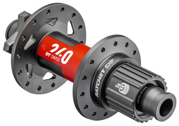 DT Swiss 240 EXP Rear Hub - 12 x 157mm, 6-Bolt, Micro Spline, Black/Red, 32H, 36pt Black/Red EA Rear Hub