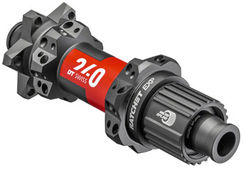 DT Swiss 240 EXP Rear Hub - 12 x 148mm, 6-Bolt, Micro Spline, Black/Red, 28H, 36pt, Straight Pull Black/Red EA Rear Hub