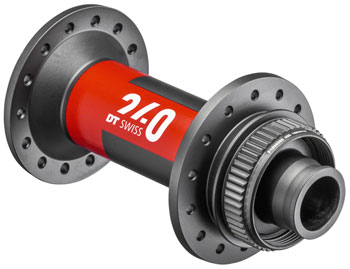 DT Swiss 240 Front Hub - 15 x 110mm, Center-Lock, Black/Red, 32H Black/Red EA Front Hub