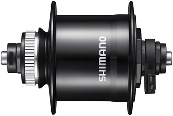 Shimano Metrea DH-UR700-3D Dynamo Front Hub - QR x 100mm, Center-Lock, Black, 36h Black EA Front Hub