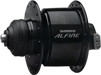 Shimano Alfine DH-S501 Dynamo Front Hub - QR x 100mm, Center-Lock, Black, 36h Black EA Front Hub