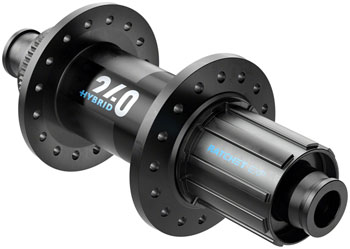DT Swiss 240 Hybrid Rear Hub - 12 x 148mm, Center-Lock, HG 11 MTN, Black, 32H, 30pt Black EA Rear Hub