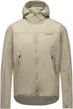 Gorewear Fernflow Hooded Windbreaker - Beige, Men's, Large EA Jackets