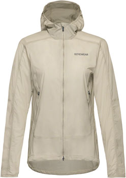 Gorewear Fernflow Hooded Windbreaker - Beige, Women's, Medium EA Jackets