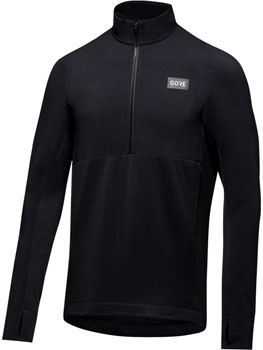 Gorewear Trail KPR Hybrid 1/2-Zip Jersey - Black, Men's, Large Black EA Cycling Jerseys