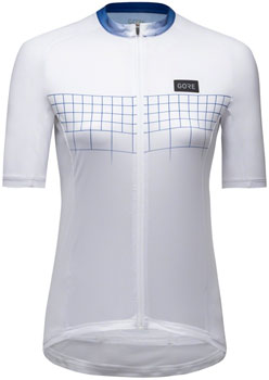 Gorewear Grid Fade Jersey 2.0 - White/Blue, Women's, X-Small White/Blue EA Cycling Jerseys