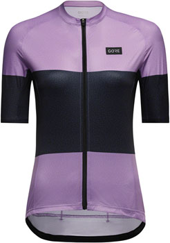 Gorewear Spirit Stripes Jersey - Purple/Orbit Blue, Women's, Large 12/14 Purple/Orbit Blue EA Cycling Jerseys