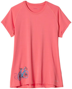 Terry Tech Short Sleeve T-Shirt - Coral Shadow, Medium Coral Shadow EA Cycling Jerseys