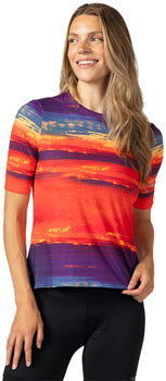 Terry Soleil Flow Short Sleeve Top - Women's, Sunset, X-Large Sunset EA Cycling Jerseys