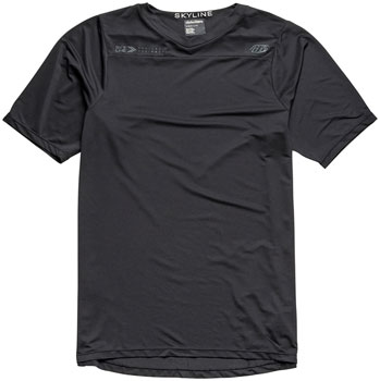 Troy Lee Design s Skyline Short Sleeve Jersey – Mono Black, Medium Mono Black EA Cycling Jerseys