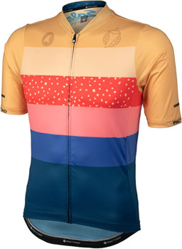 Salsa Team Polytone Men's Jersey - Goldenrod, Dark Blue, w/ Stripes, X-Large Goldenrod, Dark Blue, w/ Stripes EA Cycling Jerseys
