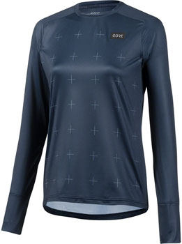 Gorewear Trail KPR Daily Jersey - Long Sleeve, Orbit Blue, Women's, Large Orbit Blue EA Cycling Jerseys